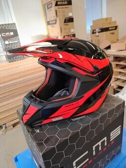 nová motokrosová MX přilba CMS XR-7 Raptor velikost L oranžo