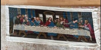 Ručně vyšívaný gobelín Poslední večeře Páně