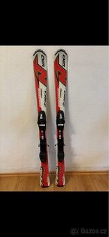 Lyže Nordica 120cm, 2 páry lyžáků 278mm