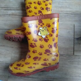 Holínky 32,38 a nepromokavé kalhoty, vel. 128 - 1