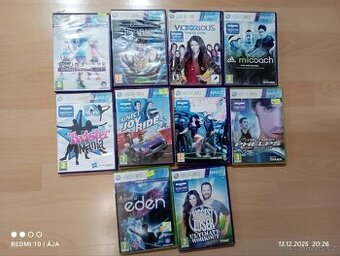 Hry na Xbox Kinect,kus 100kč