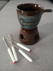Keramický set na čokoládové fondue pro 4 osoby