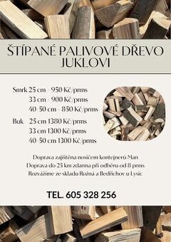 Štípané palivové dřevo měkké/ tvrdé