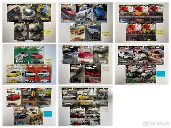 Hot Wheels Premium celé sety (USA karty)