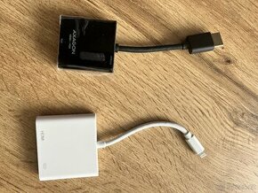 Prodám redukce VGA>HDMI/Apple lightning>HDMI