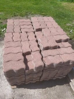 Zámková dlažba vlnka červená 6 cm