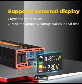 Měnič 12v na 230v 6000w