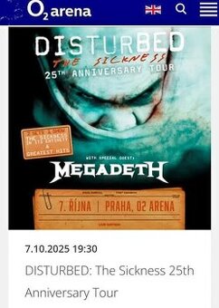 DISTURBED 25th ANNIVERSARY TOUR 7.10.2025 O2 sezení