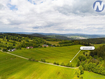 Prodej stavebního pozemku pod Boubínem, 7.713 m2, Veselka