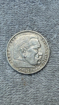 Stříbrná mince Německo – 5 Reichsmark 1935 (Paul von Hindenb