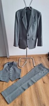 Třídílný vlněný oblek OP Prostějov (sako, vesta, kalhoty)