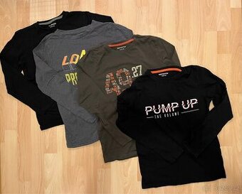 4x tričko, triko s dl. rukávem vel. 146/152