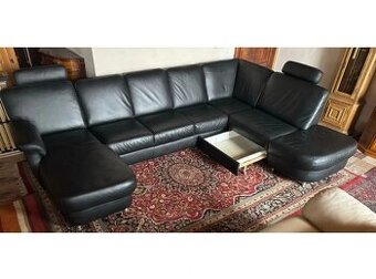 Moderní kožená sedací souprava ve tvaru "U", 3275