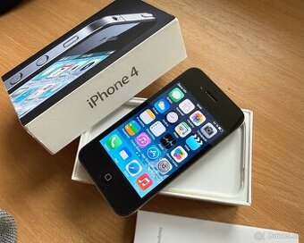 Apple iPhone 4 16gb Černý- pěkný stav, s krabičkou.