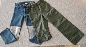 Dívčí značkové plátěné kalhoty, džíny vel. 122 - 1