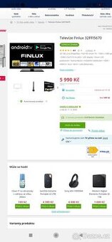 Koupím TV Smart 32, full HD android