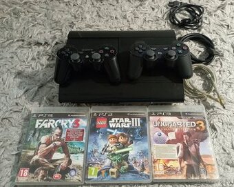 Sony Playstation 3 Super Slim 320GB HDD + 3 hry grátis