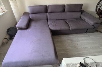 Rozkládací rohová sedačka s úložným prostorem