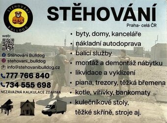 Stěhování těžkých břemen -autodoprava Bulldog