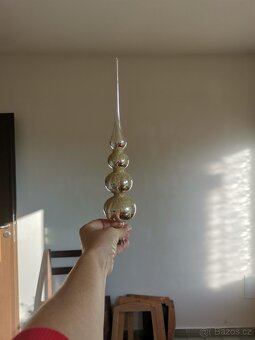 2 ks retro špičky na vánoční stromeček