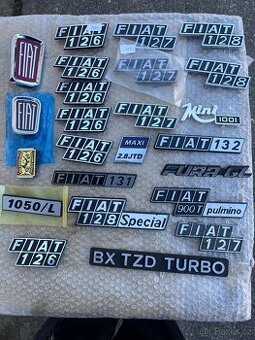 Znaky, štítky Fiat