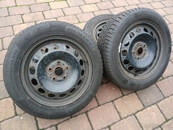 Plechová kola,sada,5x112,ET48,CONTI,205/55 R16,2x8,5/2x7,5mm