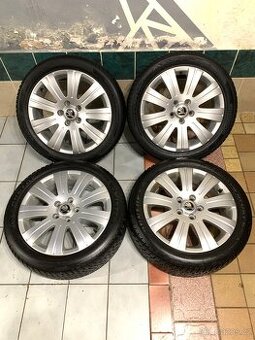 Alu kola Škoda R17 5X112 ZIMNÍ PNEU 205/50 R17 FLASH