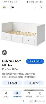 Hemnes postel rozkládací.