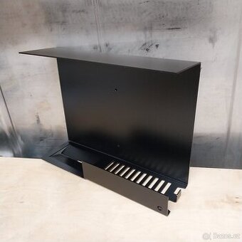 Polička do koupelny - nerez + černý lak