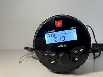 VELEX 163D autorádio voděodolné IPX6,DAB,Bluetooth,FM,USB 4x