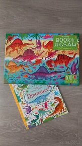 Puzzle Dinosauři Usborne s knihou 100 dílků