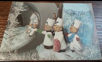 Retro Vánoční Pohlednice z Československa  70. léta