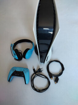 Playstation 5 (PS5) s mechanikou, orig. ovladač, headset