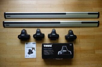 Hliníkové příčníky Thule WingBar 127cm + patky Thule 754