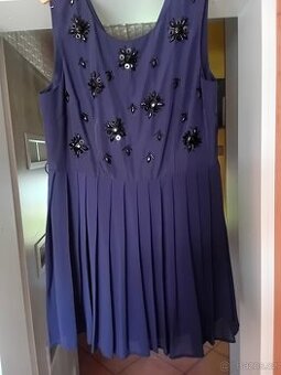 NOVÉ ŠATY NEXT 46 MODRO FIALOVÉ