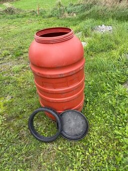 Plastové sudy, plastový sud 220 L, potravinářský