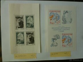 Poštovní známky Československo aršíky 1-10