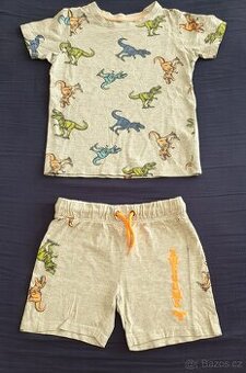 Tričko a kraťasy s dinosaury vel. 104 - 1