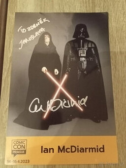 Ian McDiarmid originál podpis Star Wars