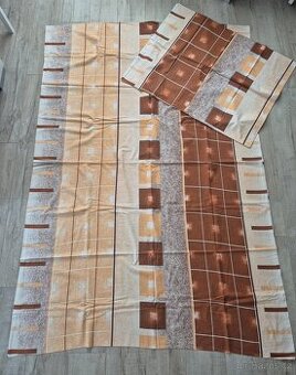 Povlečení světle hnědé/béžové/oranžové nové 1 lůžko