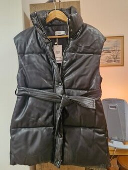 Luxusní koženková vesta MANGO