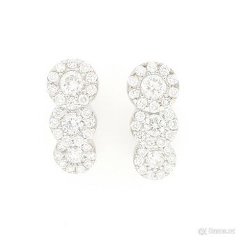 Krásné 18K náušnice s diamanty 1,44ct