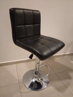 Barová židle - černá koženka