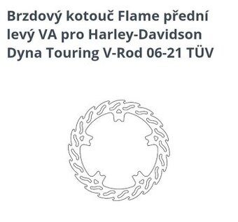 Harley davidson brzdový kotouč