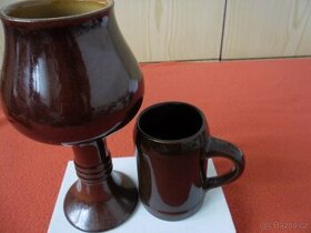 Keramická číše a hrnek