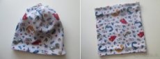 NOVÝ nákrčník s dinosaury 1-5 let, dětská čepička 98/104/11