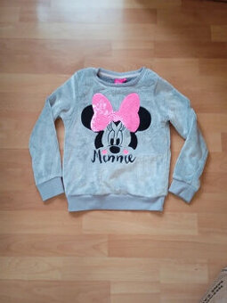 Teplá semišová mikina s Minnie vel. 128