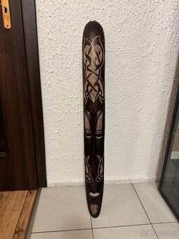Dřevěná dekorace - soška maska, 100 cm