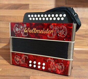 Heligonka (harmonika,akordeon) Weltmeister C-F, NOVÁ