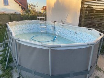 Nadzemní bazén 4,9x3x1,1m s filtrací, solinátorem